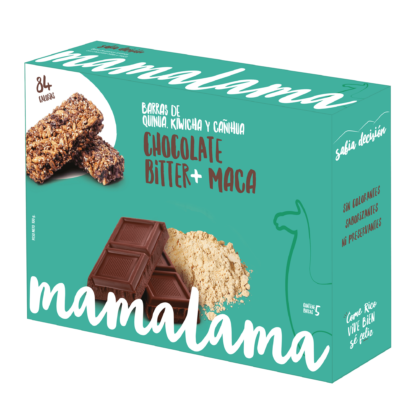 Barra de Granos Andinos Chocolate Bitter Maca (box de 5 unidades)